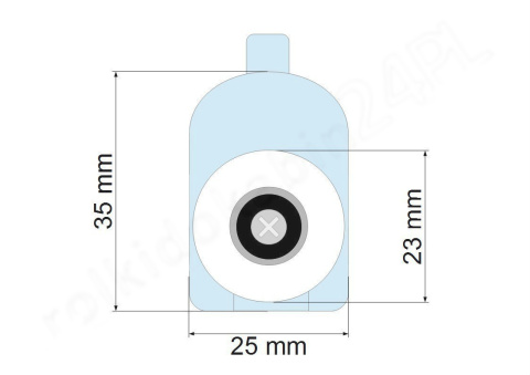 40x Rolka dolna pojedyncza D04-1 23mm 40x Rolka dolna pojedyncza D04-1 23mm