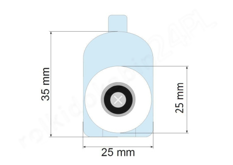 16x Rolka dolna pojedyncza D04-2 25mm 16x Rolka dolna pojedyncza D04-2 25mm