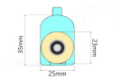 Rolka do kabiny prysznicowej uniwersal 23mm 1szt