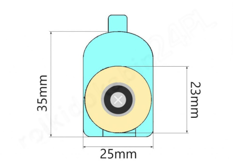 Rolka do kabiny prysznicowej uniwersal 23mm 1szt Rolka do kabiny prysznicowej uniwersal 23mm 1szt