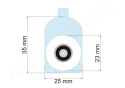 Rolka dolna pojedyncza D04-1 23mm / W PAKIECIE 40 SZT