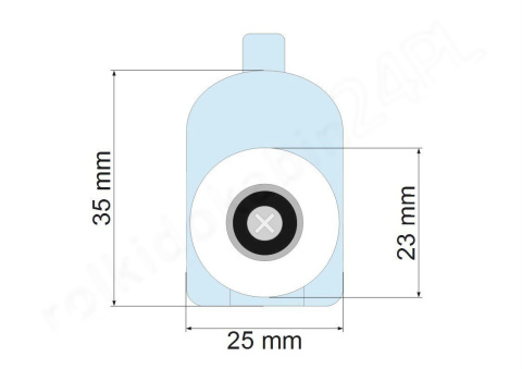 4x Rolka dolna pojedyncza D04-1 23mm 4x Rolka dolna pojedyncza D04-1 23mm