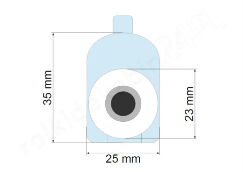 Rolka dolna pojedyncza D04-3 23mm Rolka dolna pojedyncza D04-3 23mm