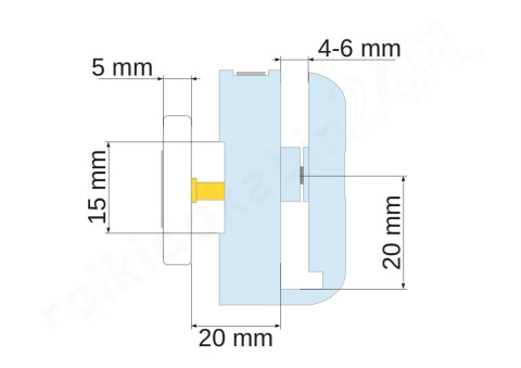 Rolka górna pojedyncza G04-1 23mm Rolka górna pojedyncza G04-1 23mm