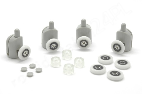 Zestaw 4 x rolka dolna D04-1/Z1 23mm + kółka 23mm + 4 odbojniki