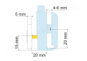 Zestaw do kabiny prysznicowej rolki Z04-1 23mm