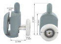 Zestaw do kabiny prysznicowej rolki Z04-1 23mm