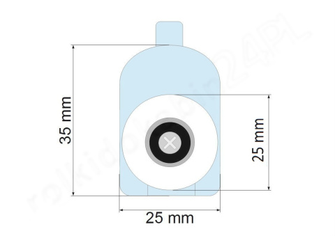 Zestaw 4 x rolka dolna D04 + górna G05 25mm Zestaw 4 x rolka dolna D04 + górna G05 25mm