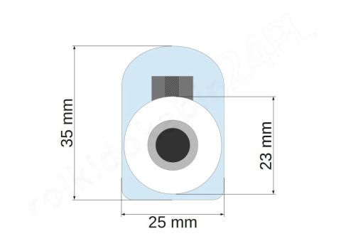 Zestaw do kabiny prysznicowej rolki Z04-1 23mm Zestaw do kabiny prysznicowej rolki Z04-1 23mm