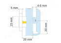 Zestaw do kabiny prysznicowej rolki Z04-1 23mm