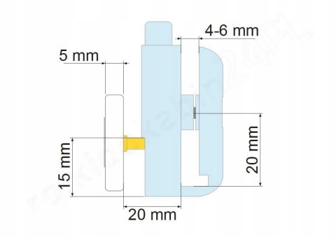 4x Rolka dolna pojedyncza D04-1 23mm