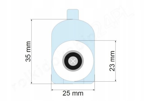 Rolka do kabiny prysznicowej dolna D04-1 23mm Rolka do kabiny prysznicowej dolna D04-1 23mm