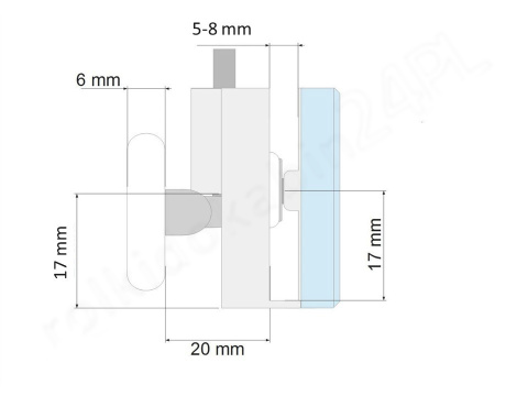 Rolka dolna podwójna D09-1 25mm metal Rolka dolna podwójna D09-1 25mm metal