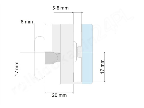 Rolka górna podwójna G09-1 25mm metal Rolka górna podwójna G09-1 25mm metal
