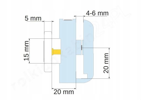Zestaw do kabiny prysznicowej rolki Z04-1 23mm
